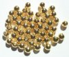 50 6mm Round Gold Plated Metal Beads